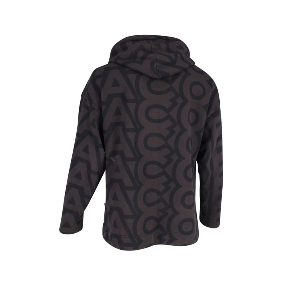 Marc Jacobs Monogram Drawstring Hoodie in Brown Cotton